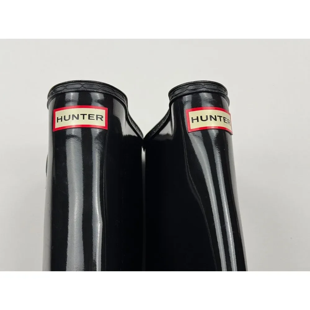 Hunter Original‎ Tall Gloss Rain Boots Women 10 NWOB Black Rubber Waterproof